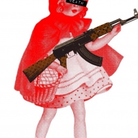 Street Graffiti Pop Art - DEATH NYC - Riding Hood‏ 