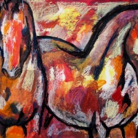 Elena Drobychevskaja - paard kleur 10 Russische kunstenares