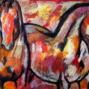 Elena Drobychevskaja - paard kleur 10 Russische kunstenares